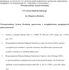 CV Liceum Ogólnokształcącego. im. Zbigniewa Herberta - PDF Free Download