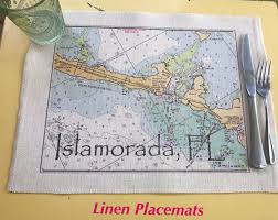 Nautical Chart Linen Placemats
