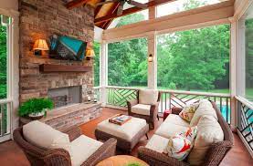 Cottage Screen Porch W Fireplace