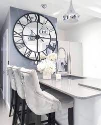 Large Mirrored Wall Clock Large Wall