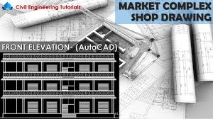 front elevation in autocad building
