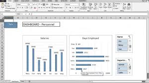 How To Easily Create A Dynamic Dashboard In Excel 2010 Or Excel 2013 Using Tables And Slicers