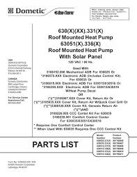 parts list rv owner s manuals