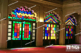 Colourful Belgium Glass Panel Door In