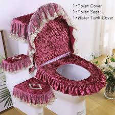 3pcs Set Winter Toilet Seat Cover Set