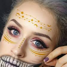 gold glitter tattoo professional makeup