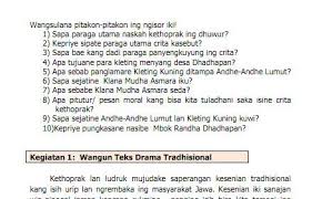 Kunci Jawaban Bahasa Jawa Kelas 9 Halaman 29, Sapa Paraga Utama Naskah  Kethoprak Ing Dhuwur - Ringtimes Bali gambar png
