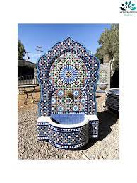 Mosaic Fountain Built With Mid Century