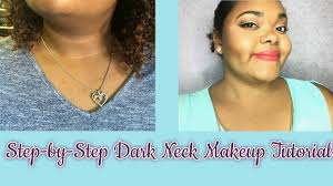 step by step dark neck coverup tutorial