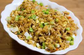 pork fried rice and chinese barbecued