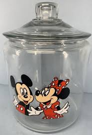 Disney Vintage Clear Glass Cookie Jar