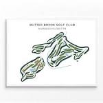 Butter Brook Golf Club MA Golf Course Map Home Decor - Etsy