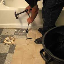 how to remove a tile floor