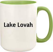Amazon.com: Knick Knack Gifts Lake Lovah - 15oz Ceramic Colored Handle and  Inside Coffee Mug Cup, Light Green : Home & Kitchen