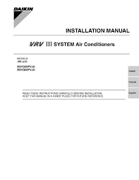 installation manual vrv iii bsvq pvju