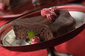 Chocolate Cranberry Sauce Cake gambar png