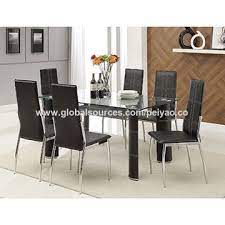 style glass dining table set 6 chairs