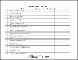 Moving Internal Office Move Checklist Template For Resume