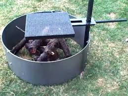 Other features include an adjustable pot hanger. 36 Firepit With Adjustable Commercial Cooking Grill Youtube