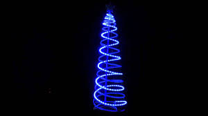Spiral Trees Blue Cool White 3d Led Rope Light Tree 1 8m
