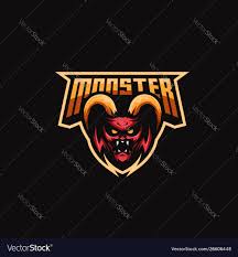 awesome monster logo royalty free