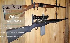 Show off your guns in a diy gun rack that you can build today. Gohiking Gun Rack Shotgun Hooks Rifle Hangers Archery Bow Felt Lined Wall Mount Storage