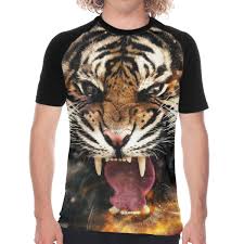 Amazon Com Fierce Tiger Roar 3d Graphic Printing Short