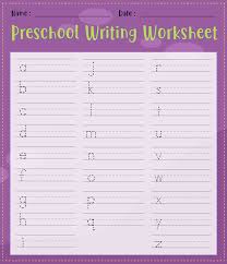 pre writing worksheets letters