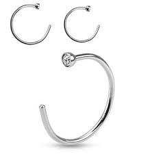20g jewelled nose ring the body