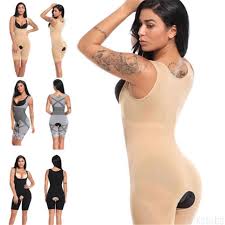 Womens Cami Body Shaper Bodysuit Genie Bra Tank Top Firm Tummy Control Slimming Camisole