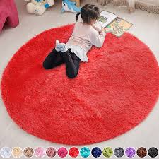 Free and fast shipping on all orders. Amazon Com Pagisofe Red Round Rug Circle Rugs 5x5 Ultra Soft Children Rug For Boys Bedroom Fluffy Carpets And Shaggy Rugs Small Teepee Furry Mat Comfy Reading Rug Circular Rug 5x5 Rugs Home