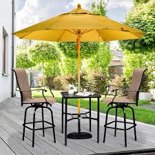 Metal Bar Height Outdoor Bistro Table