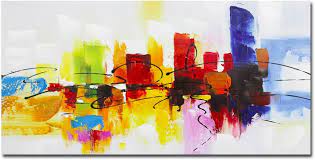 Hand Painted Colorful Abstract Painting