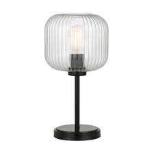 Black Bobo Clear Glass Table Lamps