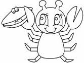 This coloring sheet for kids contains different fascinating lobsters, including realistic and cartoon. Lobster Coloring Pages