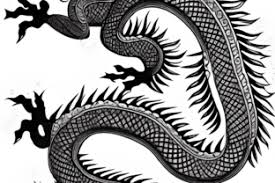 ancient chinese dragon art graphic