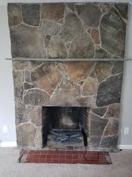 refacing stone fireplace is ledger