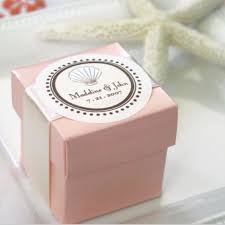 handmade pink paper wedding favour box