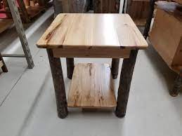 Regular Rustic Hickory End Table