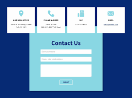contact us form and adress template