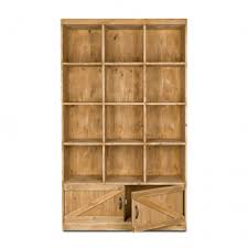 12 Cube Shelf Unit 2 Doors Solid Wood