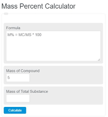 Mass Percent Calculator Calculator