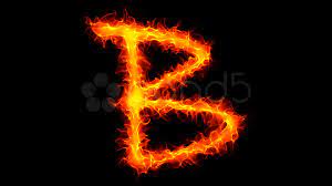 free letter b wallpaper fire