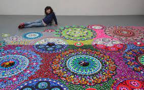 dutch artist creates bling carpet art