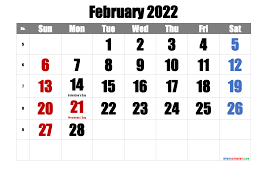 It is beautiful for those who tend to forget their birthdays, anniversaries, meeting, seminars, as september 2021 to february 2022 calendar printable work as the reminder, and it reminds about the event before the primary date. Printable February 2022 Calendar Pdf Template No Ip22m2