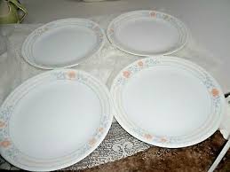 This pattern provides that special spark buy corelle dinner sets and tableware, corelle crockery dinner plates and dishes clearance from the leading corelle outlet stores popat stores uk. Corelle Set 4 Apricot Grove Dinner Plates 10 1 4 Apricot Flowers Very Nice Corning Ware Corelle Pottery Glass