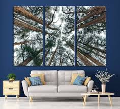 Pine Trees Canvas Wall Art Print Large