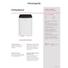 Shop target for portable air conditioners and window air conditioners. Frigidaire 8 000 Btu 4 300 Btu Doe Portable Air Conditioner With Remote Control For Rooms Up To 350 Sq Ft In White Ffpa0822u1 The Home Depot