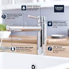 pull out kitchen faucet dual spray 1 5 gpm