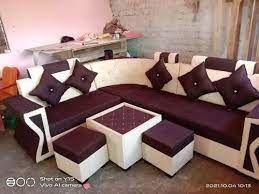 wooden modern corner sofa set hall